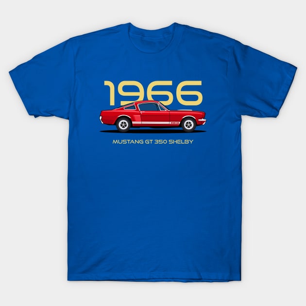 Shelby GT 350 1966 Muscle Cars T-Shirt by masjestudio